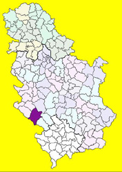 Srbija Sjenica mapa